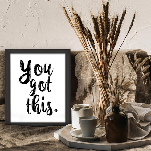 Posterizer 1 pcs-You Got this, positive saying wall art-Motivational & Inspirational Art-Quotes and Poems-decor for office wall- UNFRAMED Wall Art...